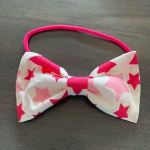 Custom Kickee Bow-Pink Stars